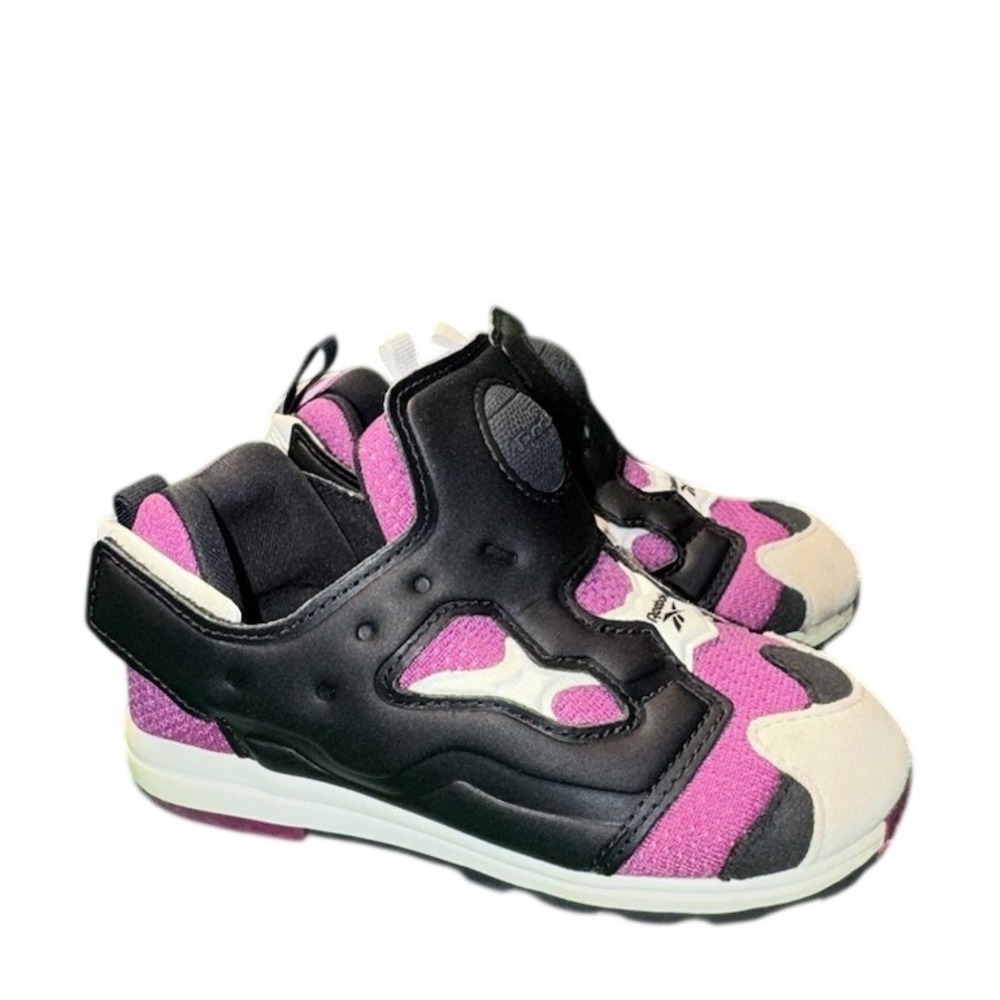 Reebok Kids Versa Pump Fury‎ Sneakers Purple Black White Athletic Shoes